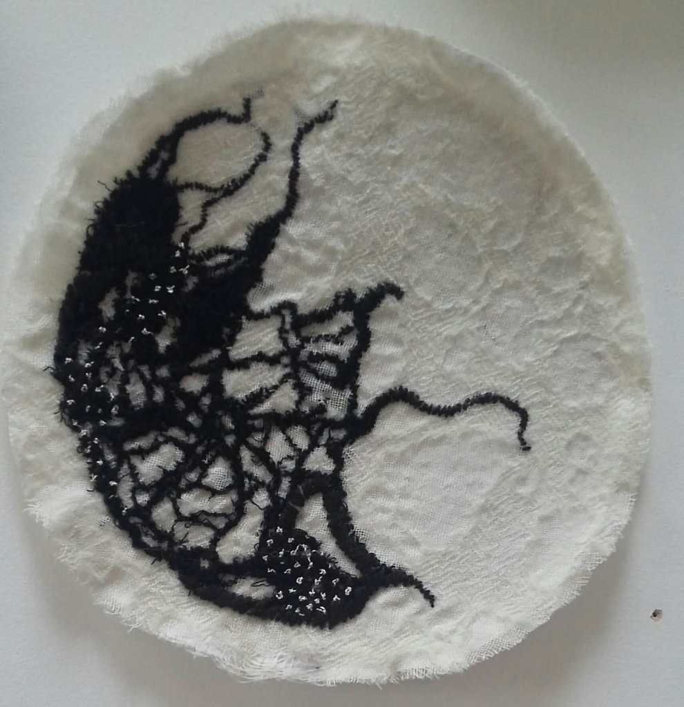 My mind be busy betimes - wall mounted installation  - detail